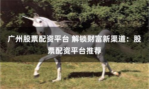 广州股票配资平台 解锁财富新渠道：股票配资平台推荐